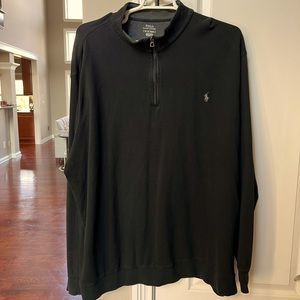 Polo Ralph Lauren 3XLT Black Quarter Zip Sweater